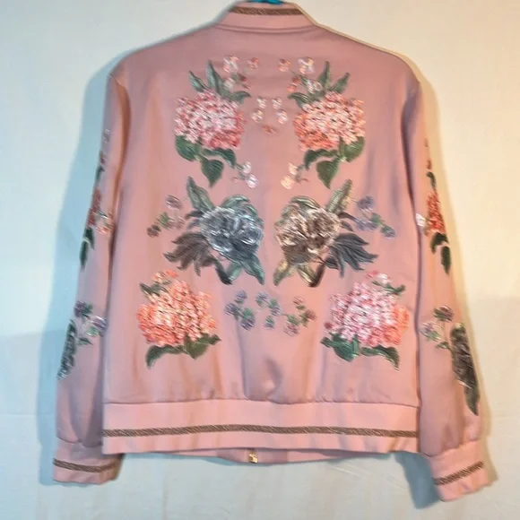 Ted Baker Women embroidered light weight jacket size 2 (US 4-6) pink - Picture 6 of 13